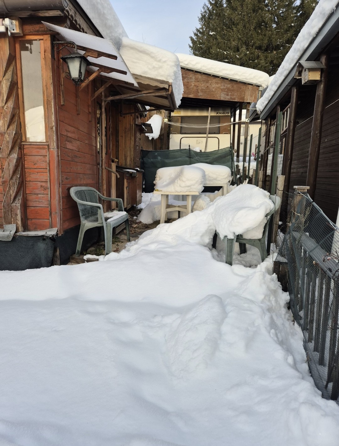 Vista laterale in inverno